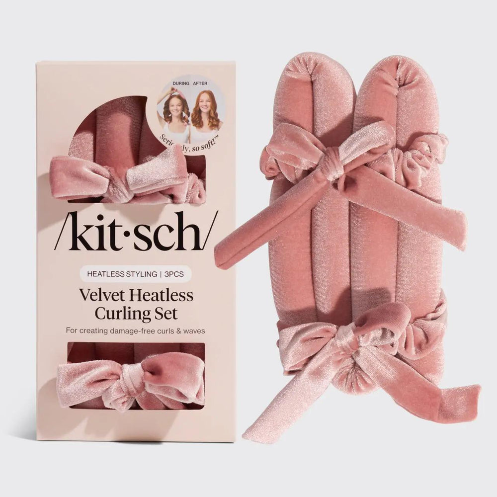 Kitsch Terracotta Velvet Heatless Curling Set 天鹅绒无热卷发套装