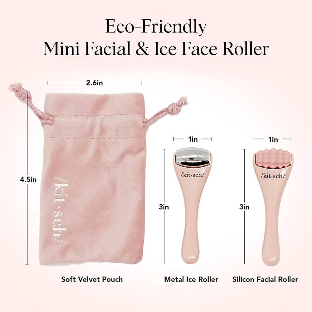 Kitsch Mini Spa Rollers 2pc Set  Blush 迷你面部滚轮