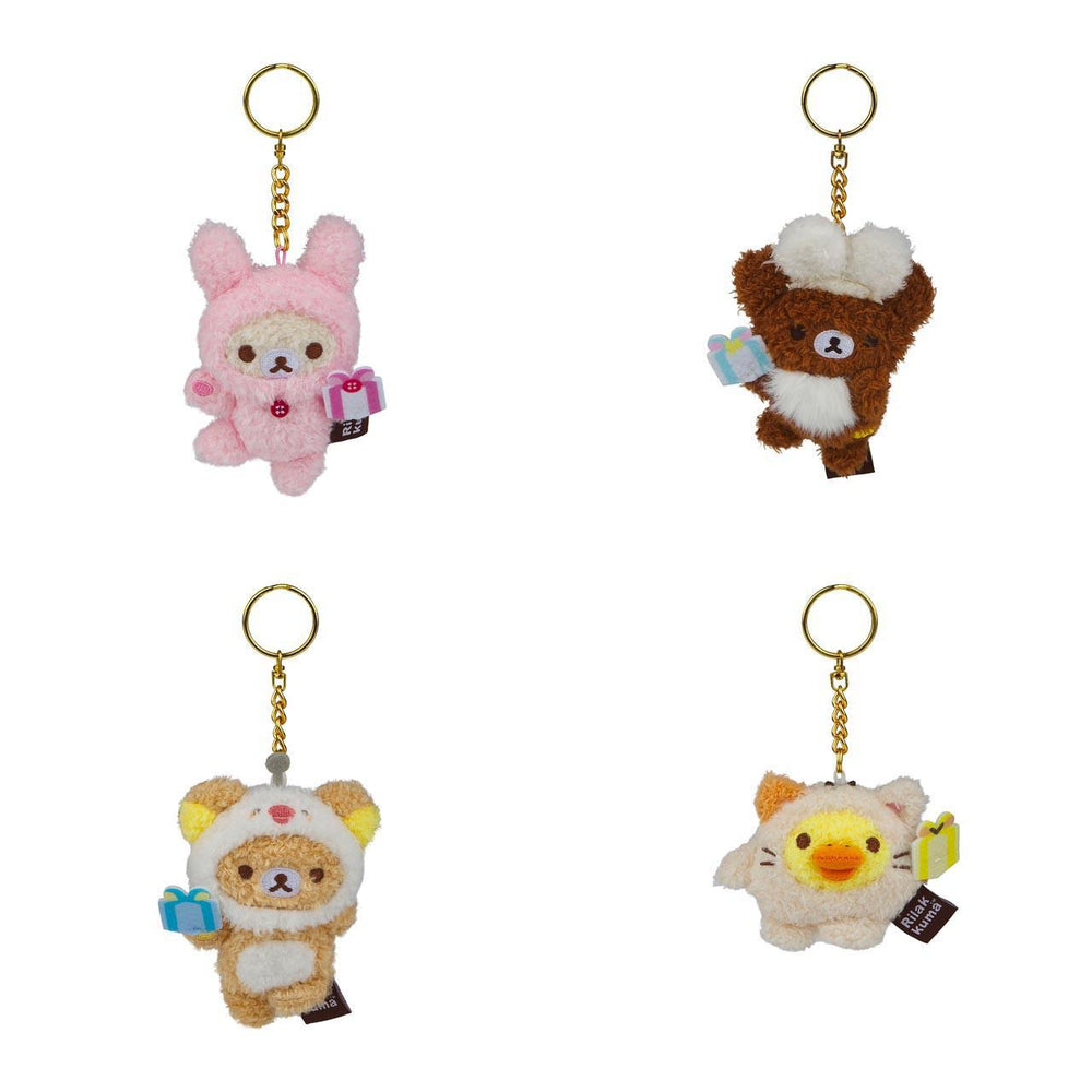 San-X Rilakkuma Original Gift Box Series Keychain Plush 日本San-X轻松熊原创盲盒毛绒玩具钥匙扣