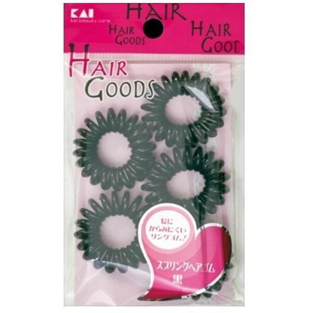 Kai Hair Goods Spring Hair Ties Black 贝印电话线发圈5个