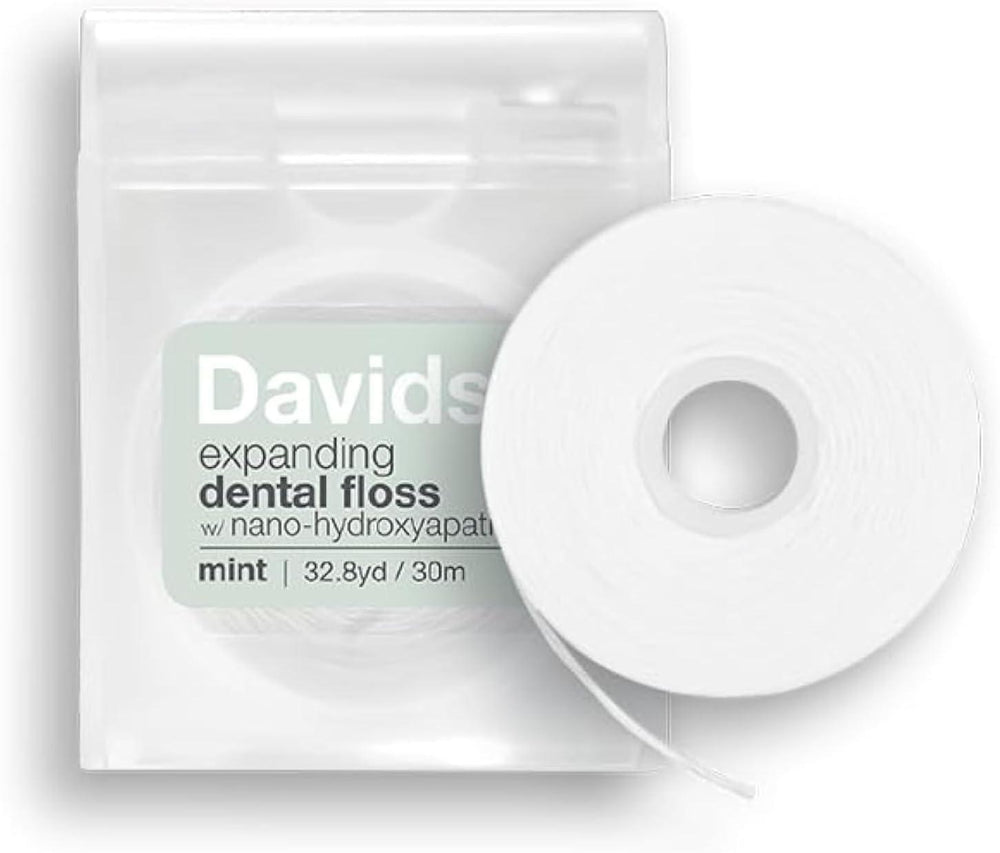 Davids Expanding Dental floss Refillable Dispenser 伸缩牙线薄荷味 30m