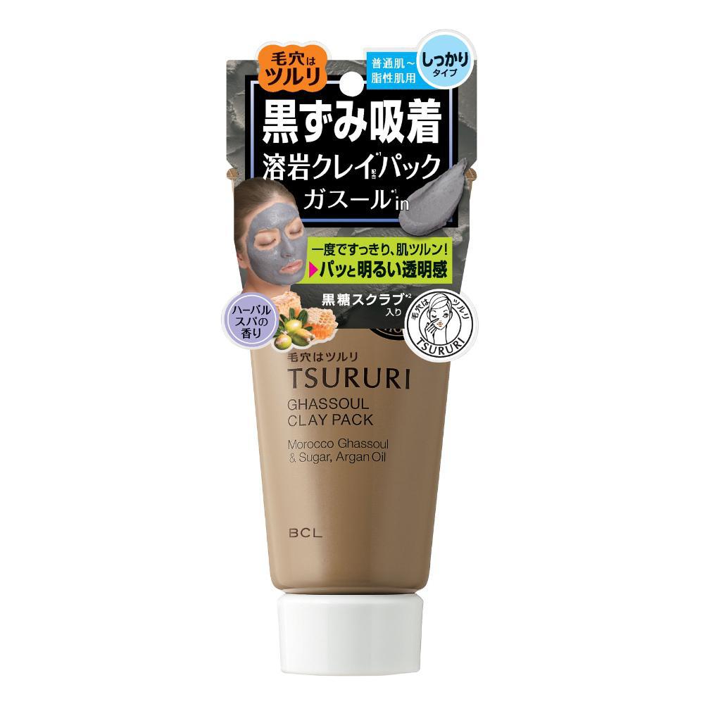 BCL Tsururi Ghassoul Facial Pack 碧芯珞日本矿物泥黑糖磨砂去黑头面膜 150g