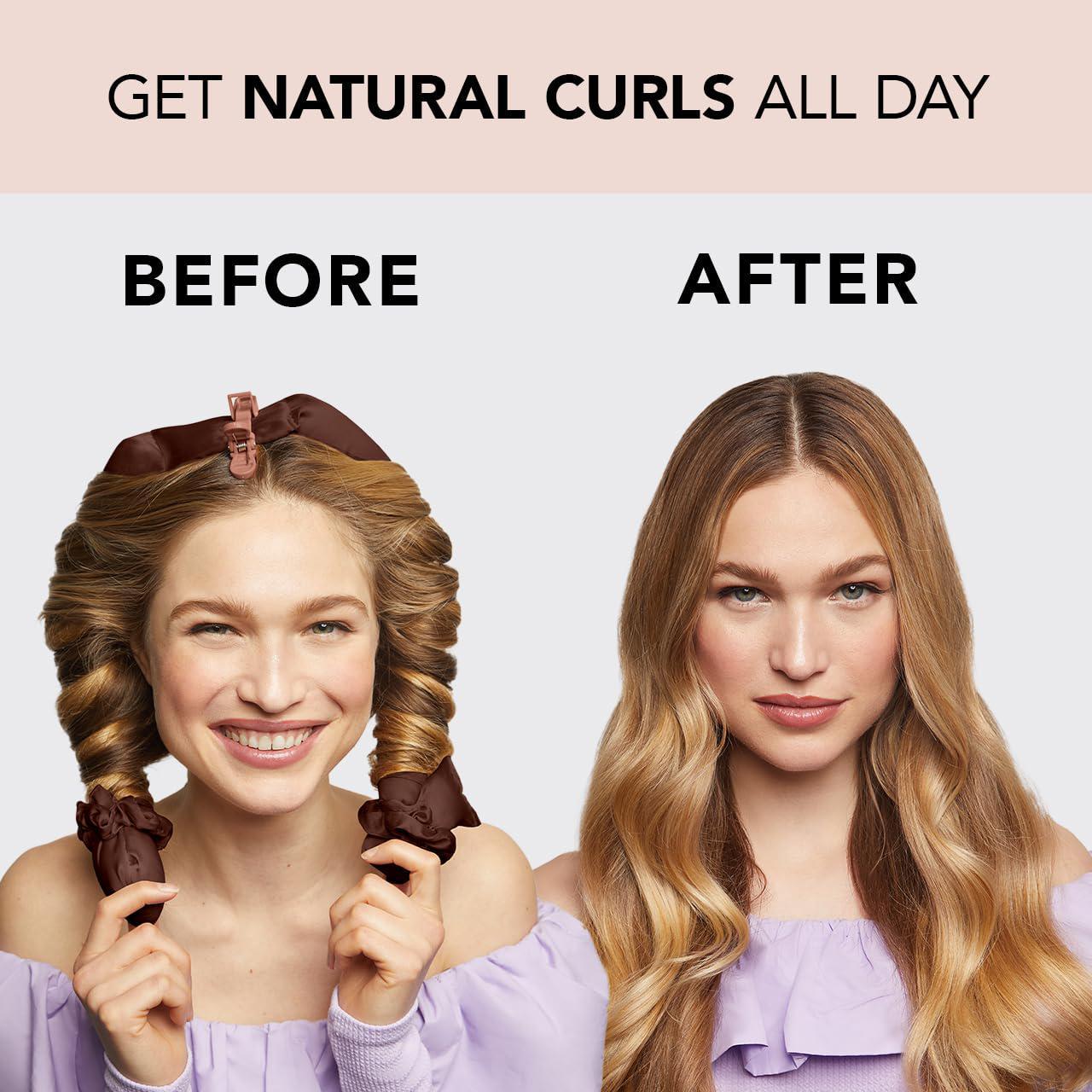 Kitsch Satin XL Heatless Curling Set in Chocolate 夜间无热巧克力色