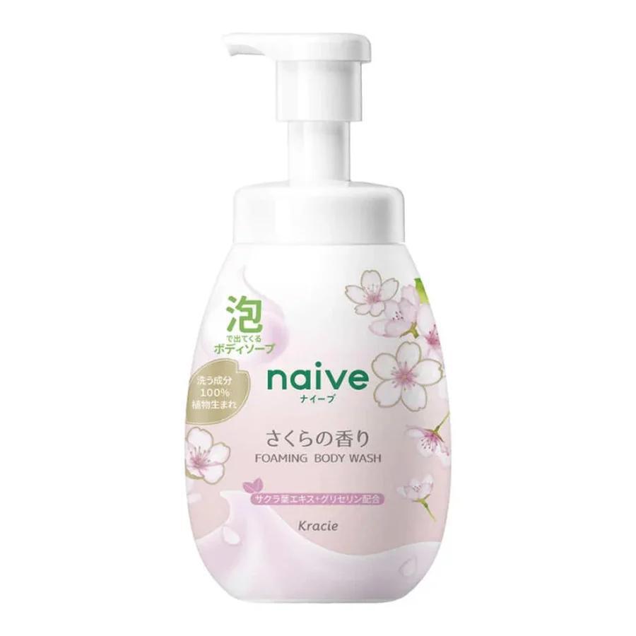 Kracie Naive Foaming Body Soap Pump Sakura 肌美精樱花泡沫沐浴露 600mL