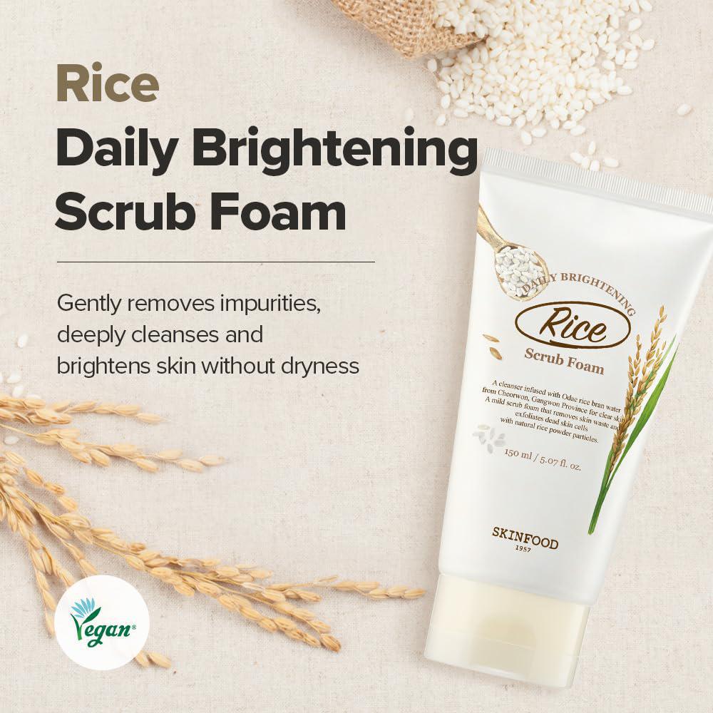 
                      
                        Skinfood Rice Daily Brightening Scrub Foam 大米日常磨砂泡沫洁面乳 150mL
                      
                    
