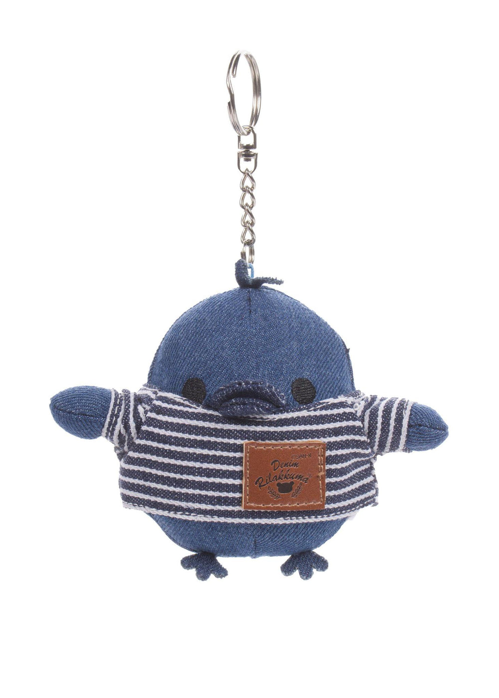 San-X Original Kiiroitori Denim Plushie Charm Keychain 日本San-X原创小黄鸡牛仔布毛绒玩具钥匙扣 4in