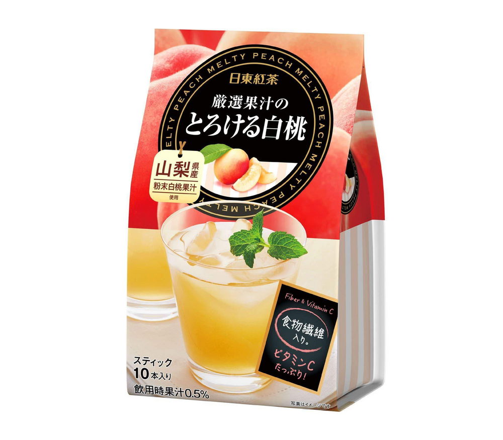 NITTOH Torokeru Peach Juice Stick 10pc  日东白桃果汁冲饮（10条）