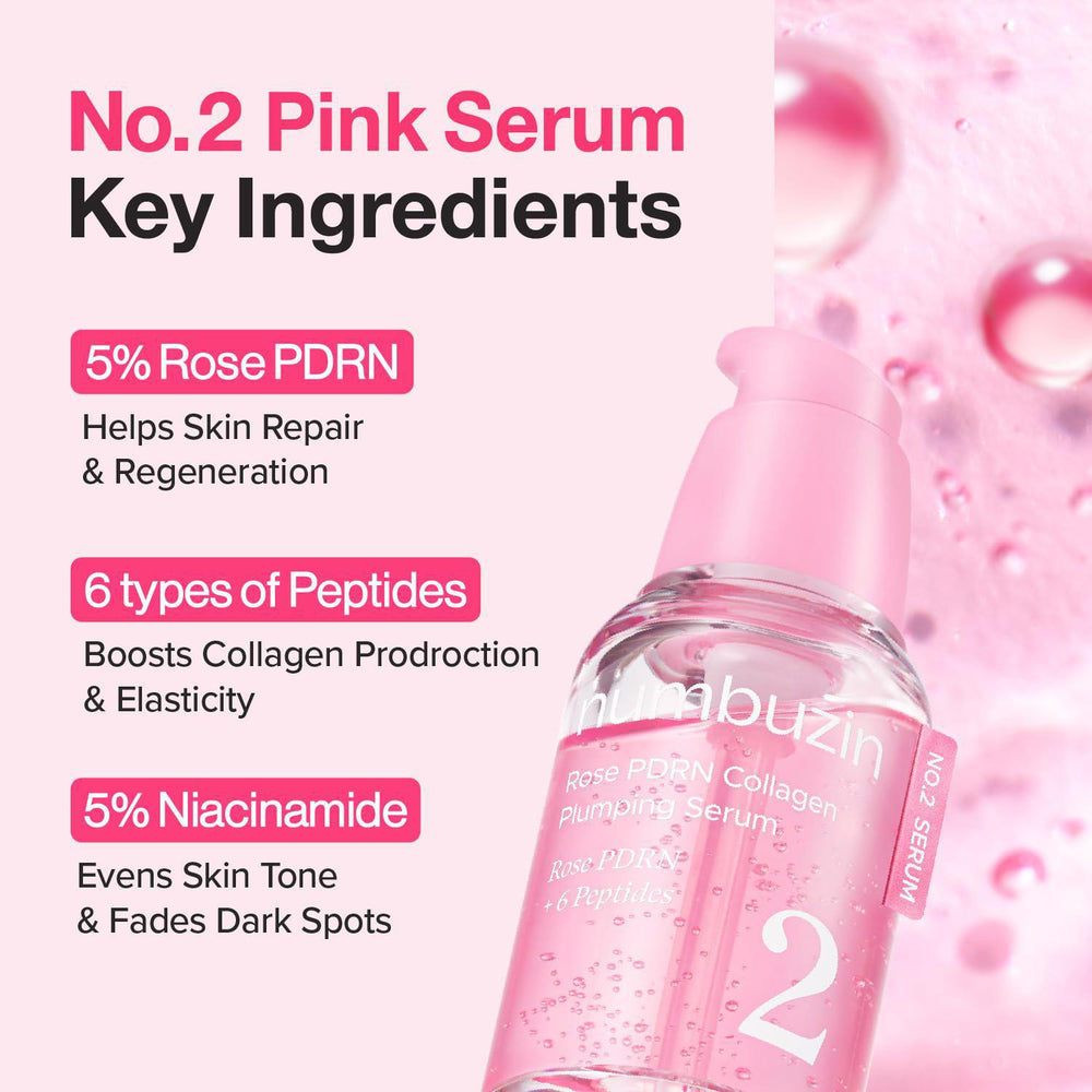 
                      
                        Numbuzin No.2 Serum Rose PDRN Collagen Plumping Serum 韩国Numbuzin数字2号玫瑰PDRN胶原蛋白丰盈精华 30mL
                      
                    