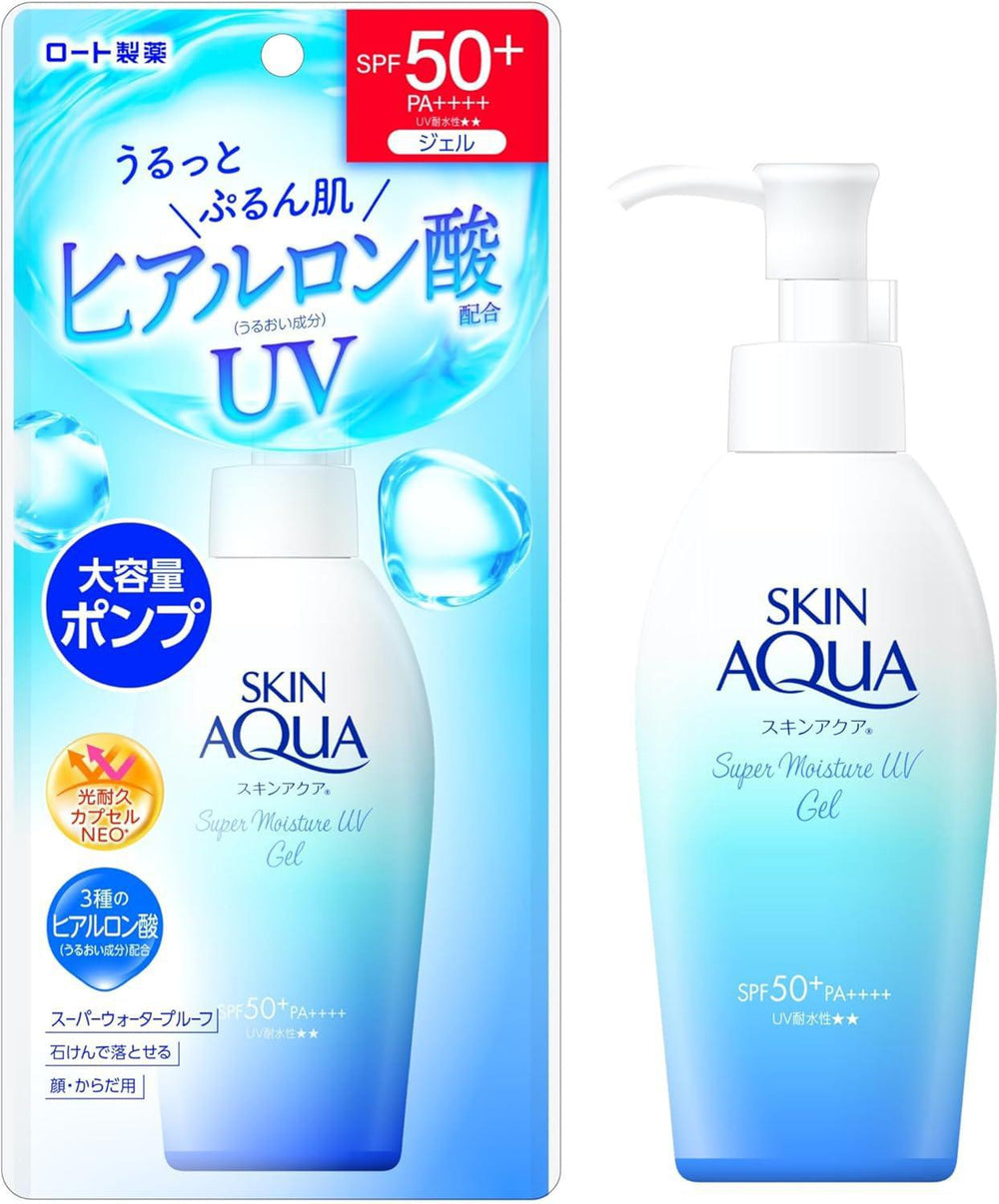 Rohto Skin Aqua Super Moisturizing Watery Sunscreen Gel Large Capacity 乐敦超级保湿防晒霜SPF50+ PA++++ 140g