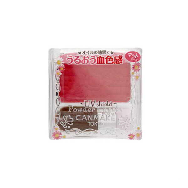 Canmake Powder Cheeks PW37 Rose Red 单色花瓣腮红 PW37 西柚红