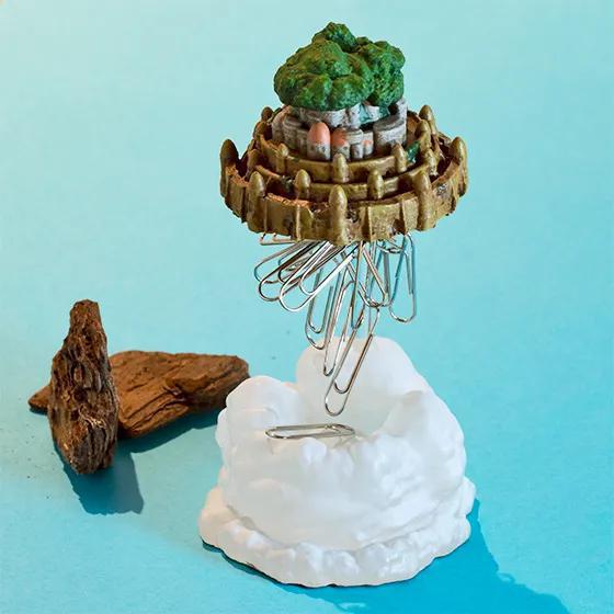 Studio Ghibli Laputa Castle Paper Clip Holder Castle in the Sky 吉卜力工作室天空之城回形针收纳摆件