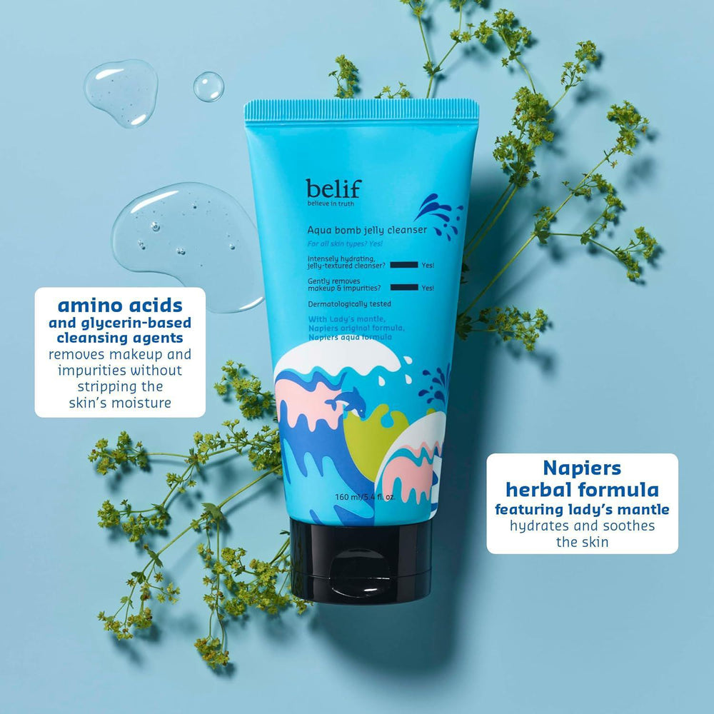 
                      
                        Belif Aqua Bomb Hydrating Jelly Cleanser 水炸弹保湿果冻洁面乳 160ml`
                      
                    