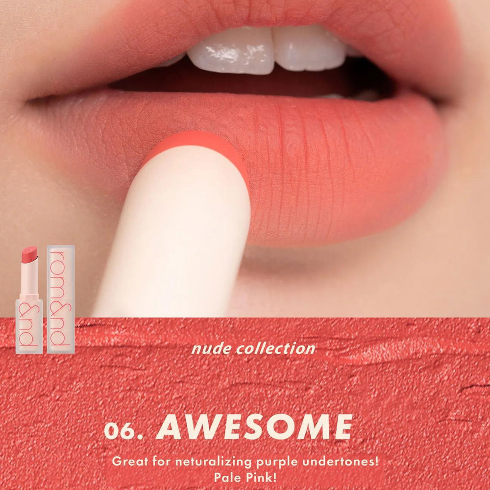 
                      
                        Rom&nd Zero Matte Lipstick 柔魅得雾面哑光丝绒口红
                      
                    