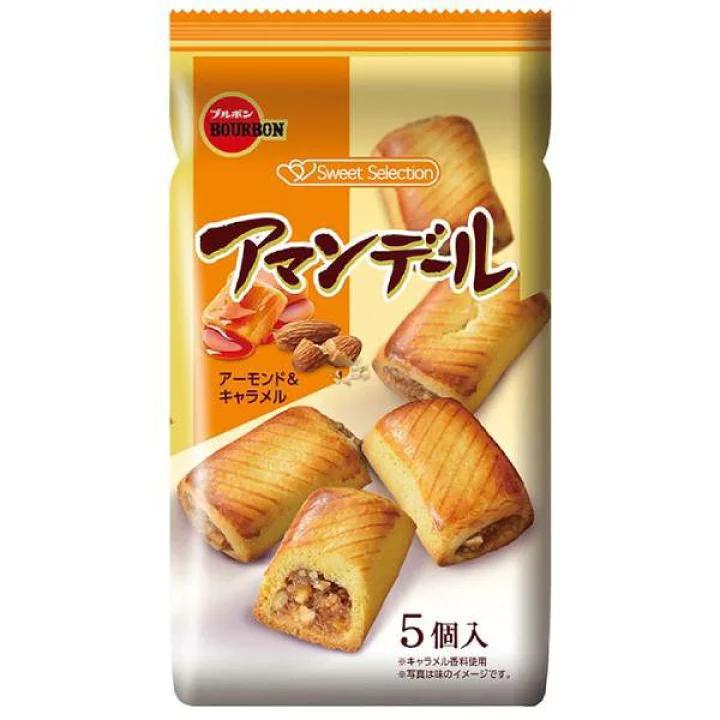 BOURBON Baked Cookie - Almond&Caramel 布尔本葡萄夹心黄油杏仁焦糖风味饼干 50g