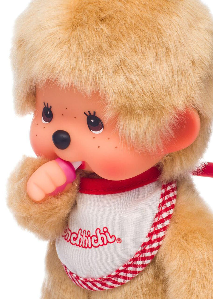 
                      
                        Monchhichi Beige Boy With Bib Red White 8in 蒙奇奇米色男童红白色连围兜毛绒玩具
                      
                    