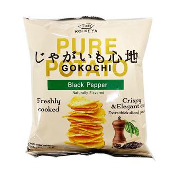 KOIKE-YA Jagaimo Gokochi Black Pepper 湖池屋土豆厚切盐味薯片 54g