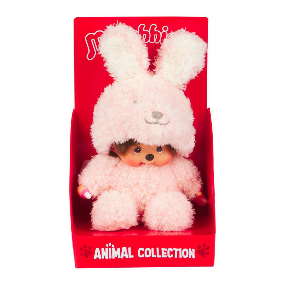 Monchhichi Sitting Fluffy Bunny Doll Plush 蒙奇奇兔子造型毛绒玩具