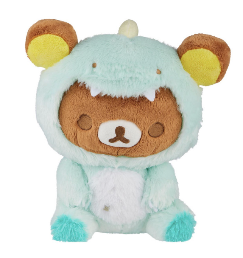 San-X Rilakkuma Original Plays with Dino Series Plush - Pastel Green 轻松熊原创恐龙绿色套装毛绒玩具