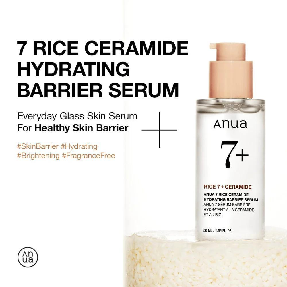 
                      
                        ANUA 7 Rice Ceramide Hydrating Barrier Serum 韩国ANUA大米神经酰胺保湿屏障精华 50mL
                      
                    