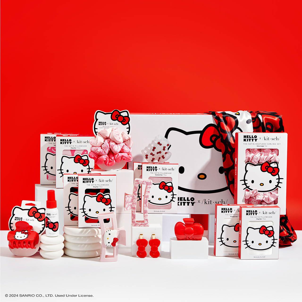 Kitsch x Hello Kitty Recycled Puffy Claw Clip- Kitty Face 凯