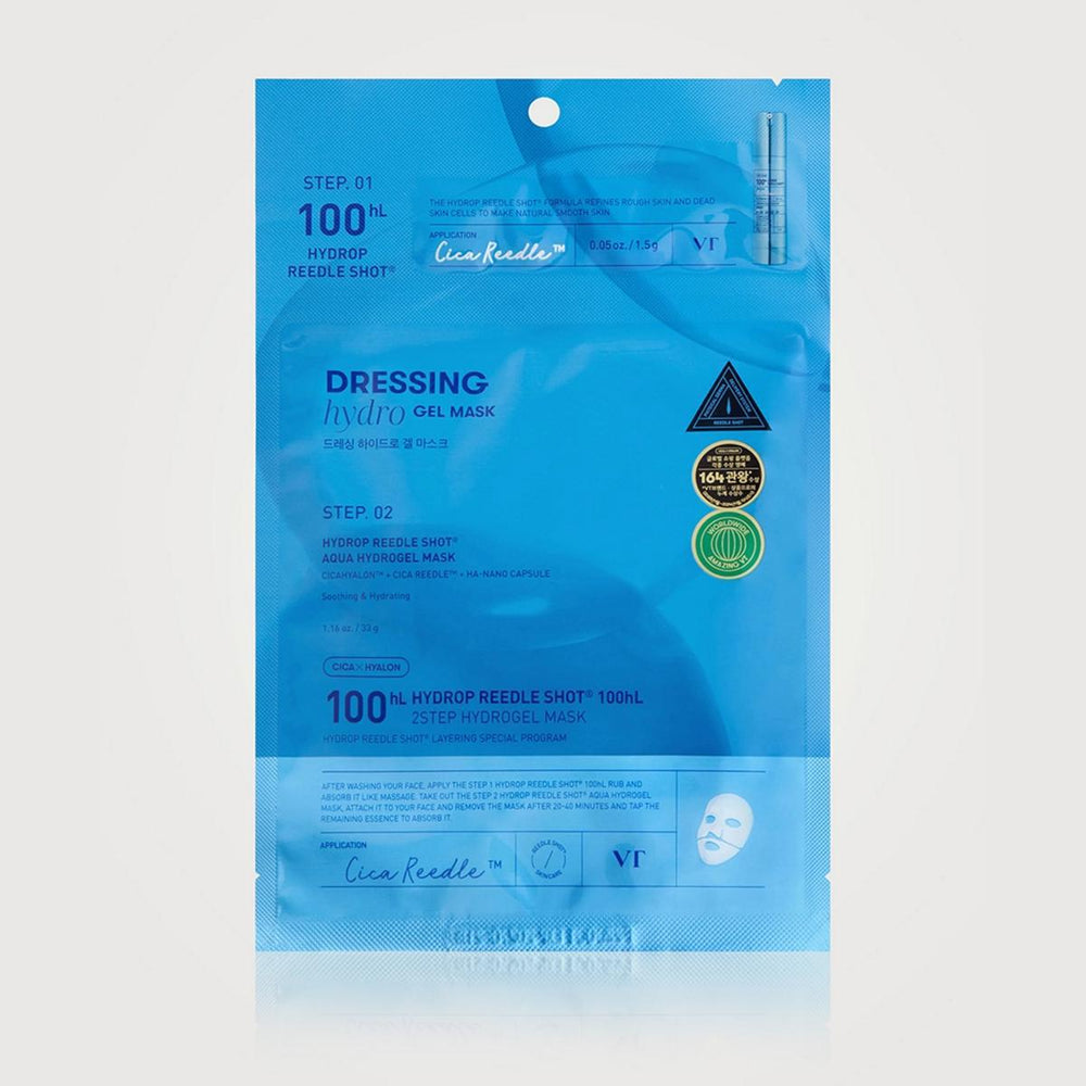 
                      
                        VT COSMETICS Hydrop Reedle Shot 100hL 2 Step Mask in Bulk 薇缔玻尿酸补水两部曲精华面膜
                      
                    
