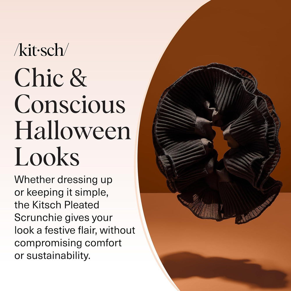 
                      
                        Kitsch Pleated Scrunchie - Halloween Black 黑色万圣节褶皱发圈
                      
                    