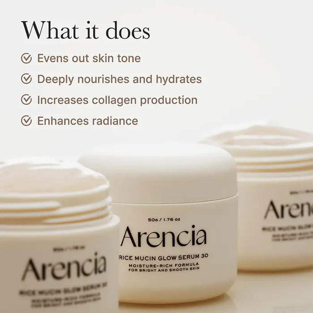 
                      
                        Arencia Rice Mucin Glow Serum 30 韩国Arencia水润光泽精华液 50g
                      
                    