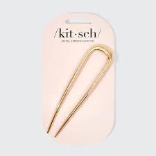 
                      
                        Kitsch Metal French Hair Pin 1pc - Gold 法式金属金色发夹
                      
                    