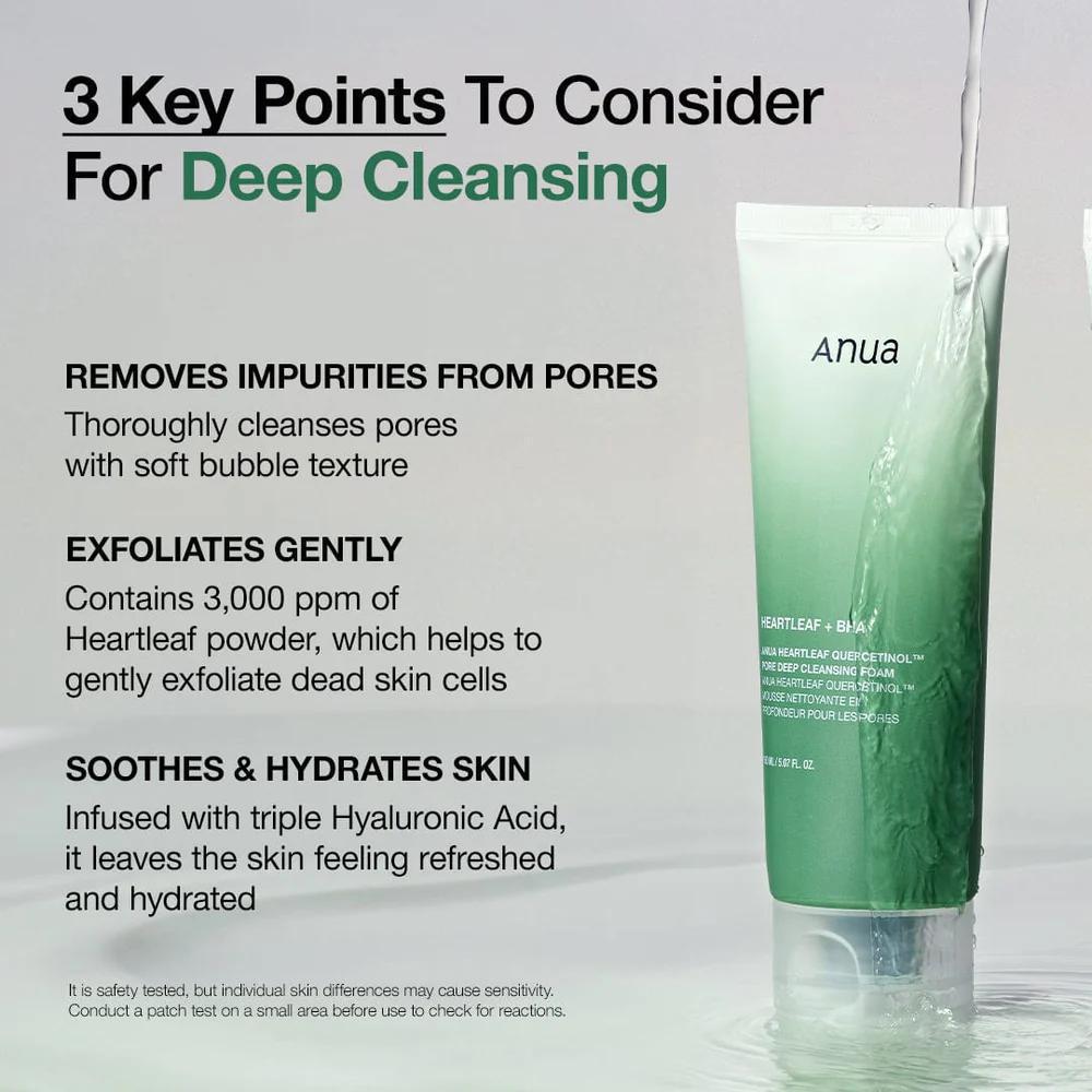 
                      
                        ANUA Heartleaf Quercetinol Pore Deep Cleansing Foam 韩国ANUA鱼腥草毛孔深层清洁泡沫洁面 150mL
                      
                    