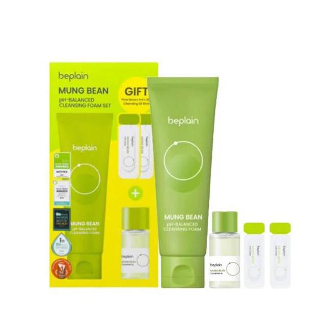 Beplain Mung Bean PH-Balanced Cleansing Foam Set 温和型绿豆PH洁面泡沫套装