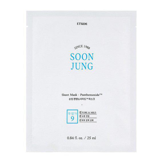 Etude House Soonjung Panthensoside Sheet Mask 爱丽小屋泛皂苷舒缓面膜 25ml