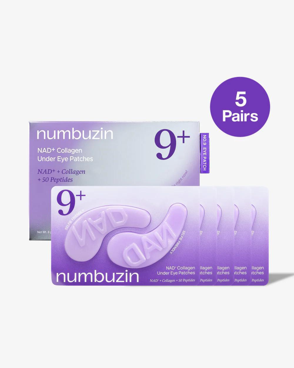Numbuzin No.9 Nad+ Collagen Under Eye Patches 韩国NumbuzinNo.9 Nad+胶原蛋白眼膜 5Pairs