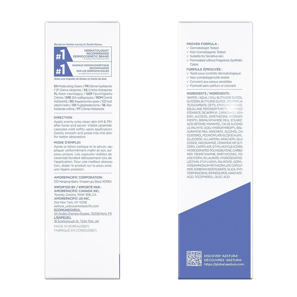 
                      
                        Aestura Ato Barrier 365 Cream 韩国Aestura水润修复保湿霜 80mL
                      
                    