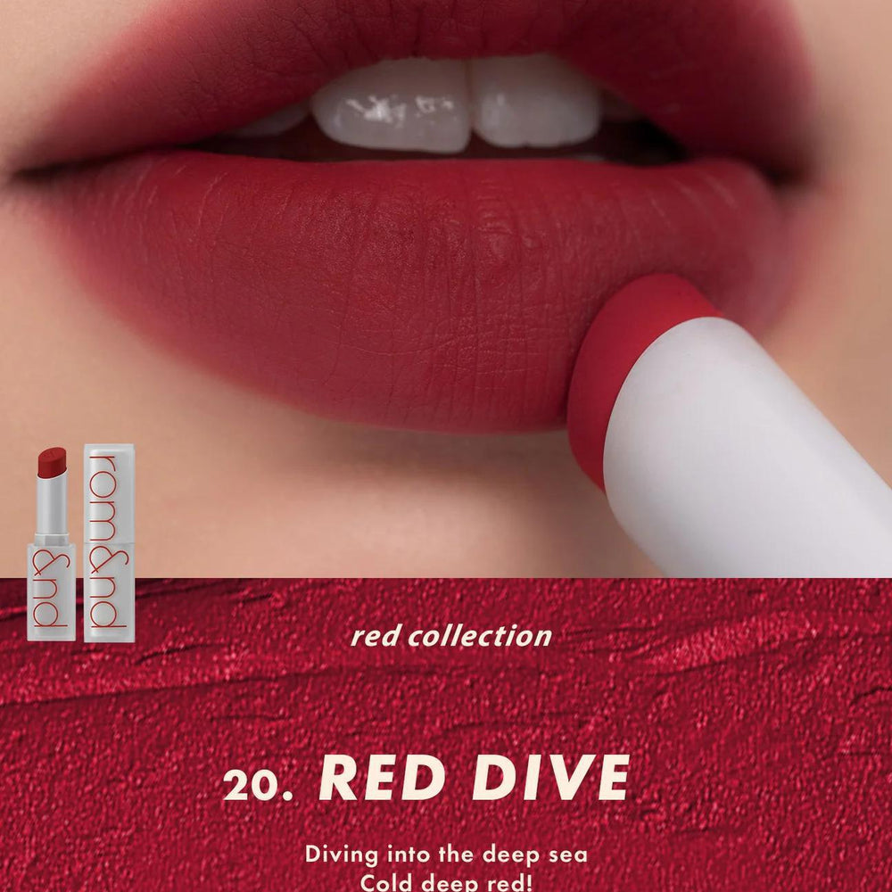
                      
                        Rom&nd Zero Matte Lipstick 柔魅得雾面哑光丝绒口红
                      
                    