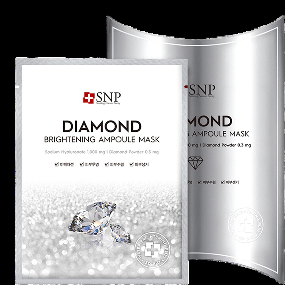 SNP Diamond Brightening Ampoule Mask 韩国SNP钻石亮白保湿面膜 10pcs