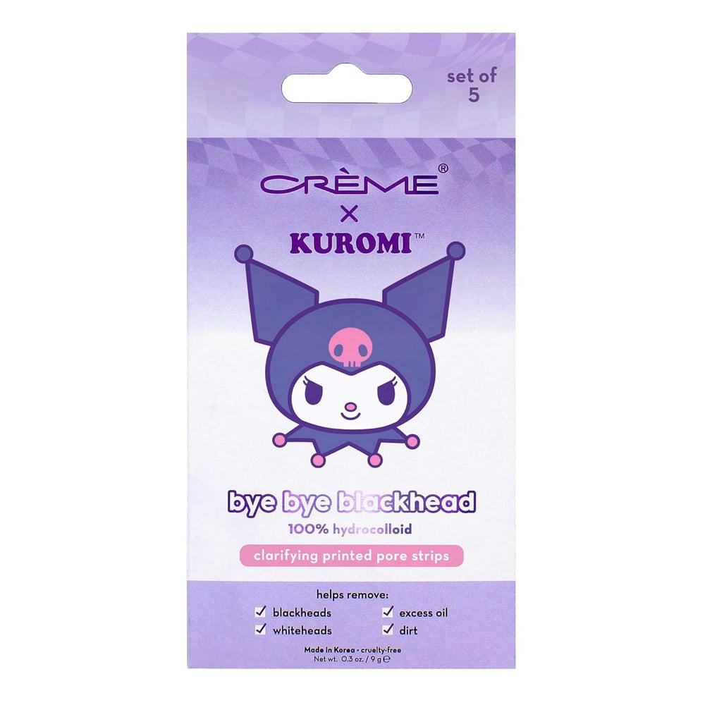 The Creme Shop Kuromi Bye Bye Blackhead Printed Pore Strips 黑头毛孔贴 0.3oz