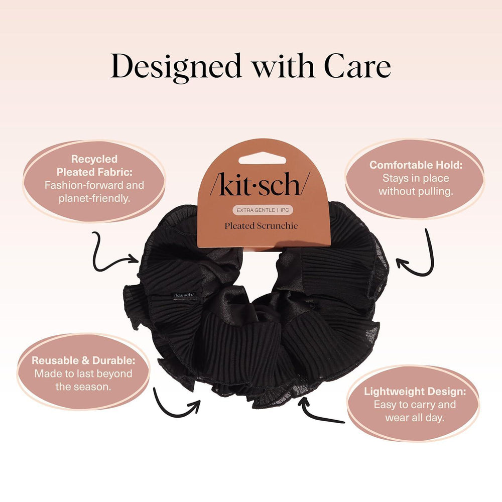 
                      
                        Kitsch Pleated Scrunchie - Halloween Black 黑色万圣节褶皱发圈
                      
                    