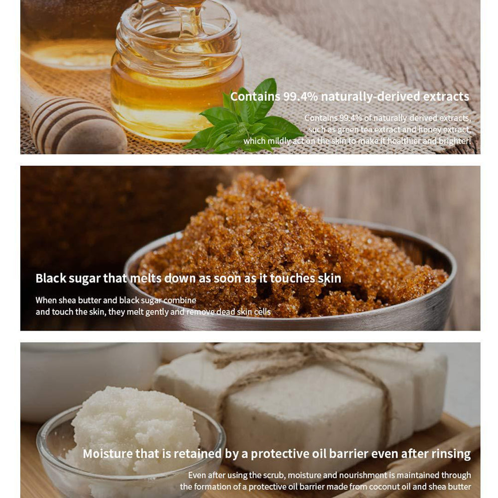 
                      
                        MIZON Honey Black Sugar Scrub 谜之芬蜂蜜黑糖磨砂膏 90mL
                      
                    