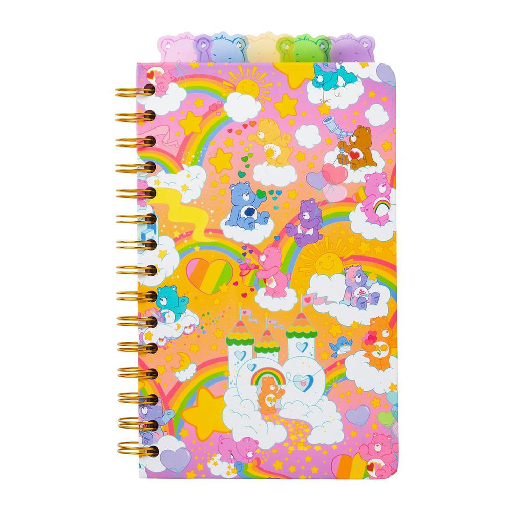 Care Bears Rainbow Stars 8” x 5” Spiral Tabbed Notebook 爱心熊彩虹星8”x5”螺旋标签笔记本