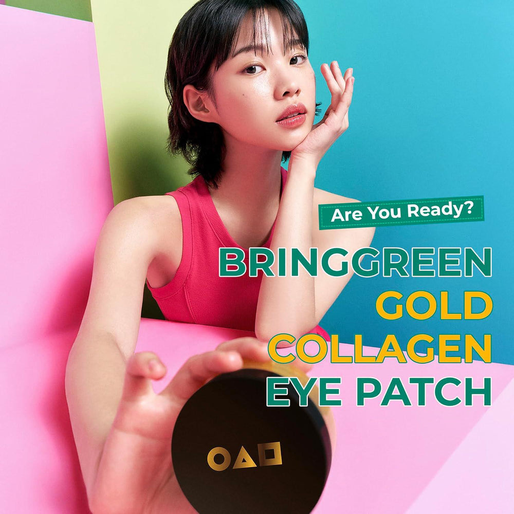 
                      
                        BRING GREEN Gold Collagen Eye Patch-Netflix Squid Game Collaboration Limited 芭兰歌林黄金胶原蛋白眼贴鱿鱼游戏合作限量版 60ea
                      
                    