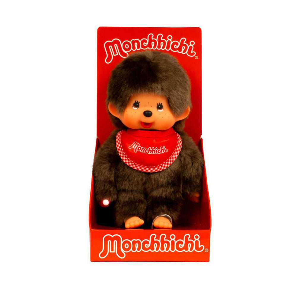 Monchhichi Red Boy 蒙奇奇红色围兜毛绒玩具