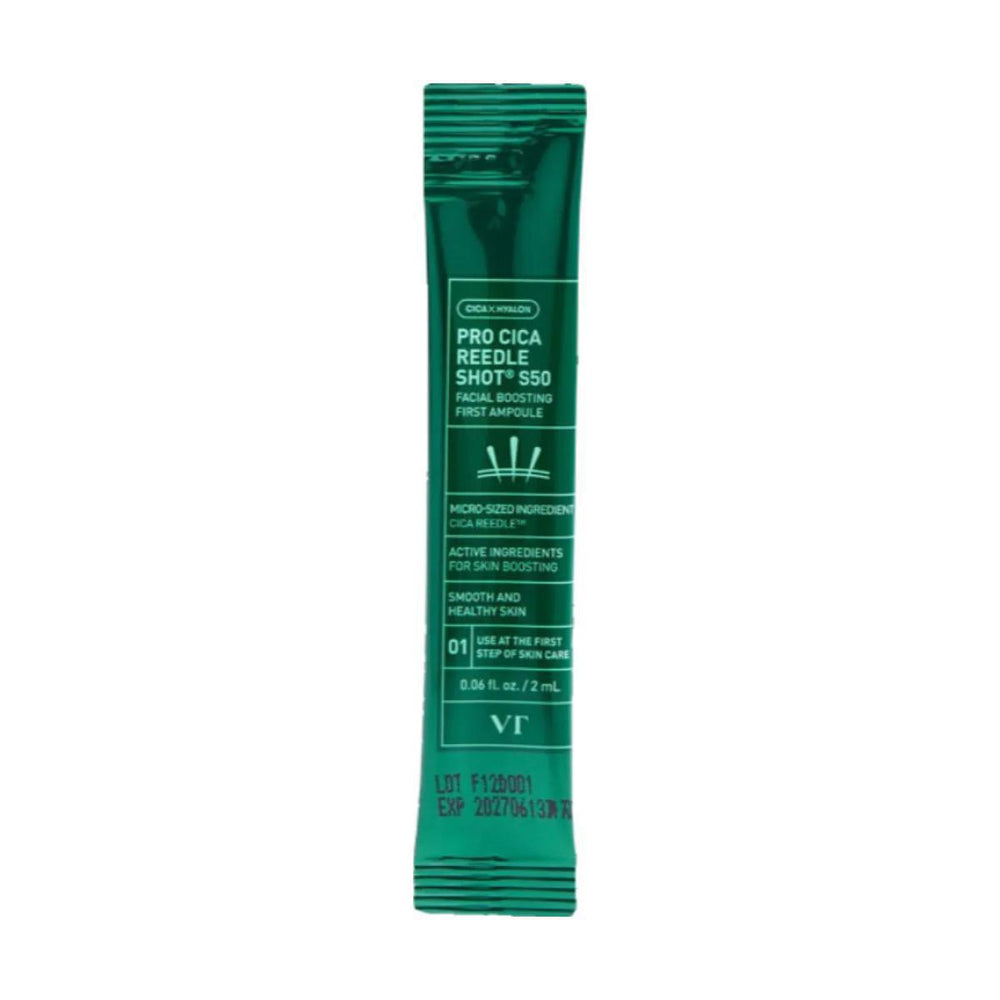 
                      
                        VT COSMETICS Pro-Cica Reedle Shot S50 Facial Boosting Ampoule 薇缔面部焕活保湿精华液 2mL
                      
                    
