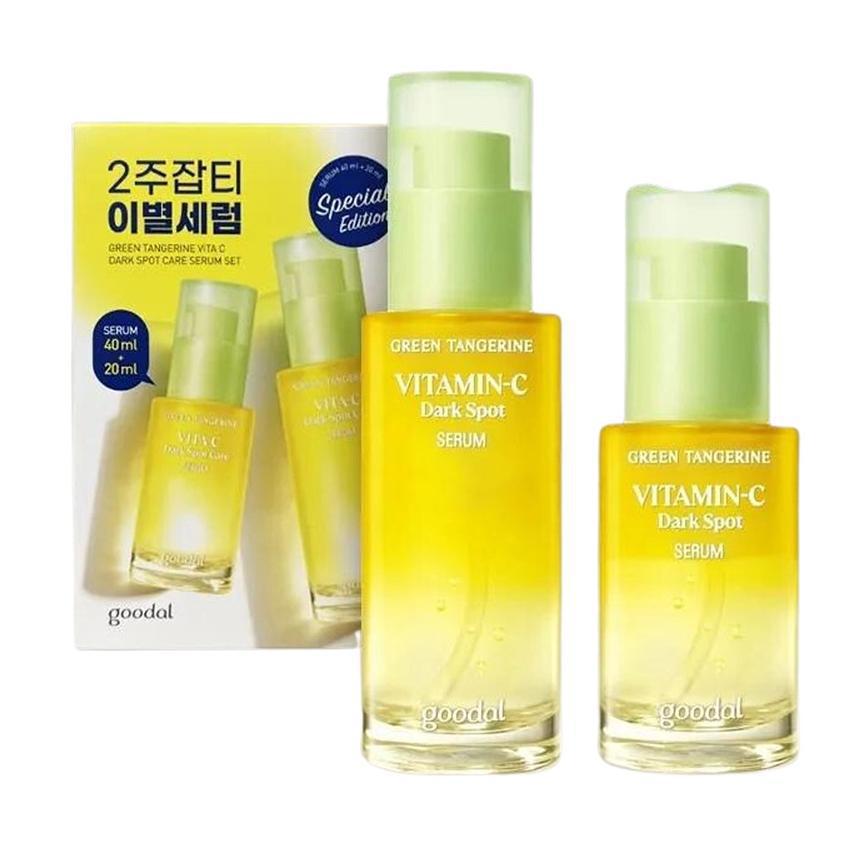 
                      
                        Goodal  Green Tangerine Vita C Dark Spot Care Serum Set 果达儿青桔VC维生素C精华液 40ml+20ml
                      
                    