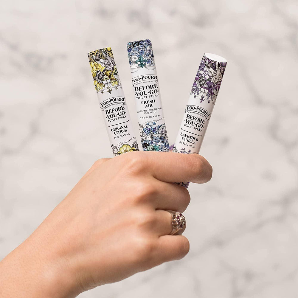 
                      
                        Poo-Pourri Before-You-Go Toilet Spray On-The-Go Set 3 pack Travel Size 神奇噗噗丽如厕马桶除臭喷雾3件装旅行装 10 mL
                      
                    