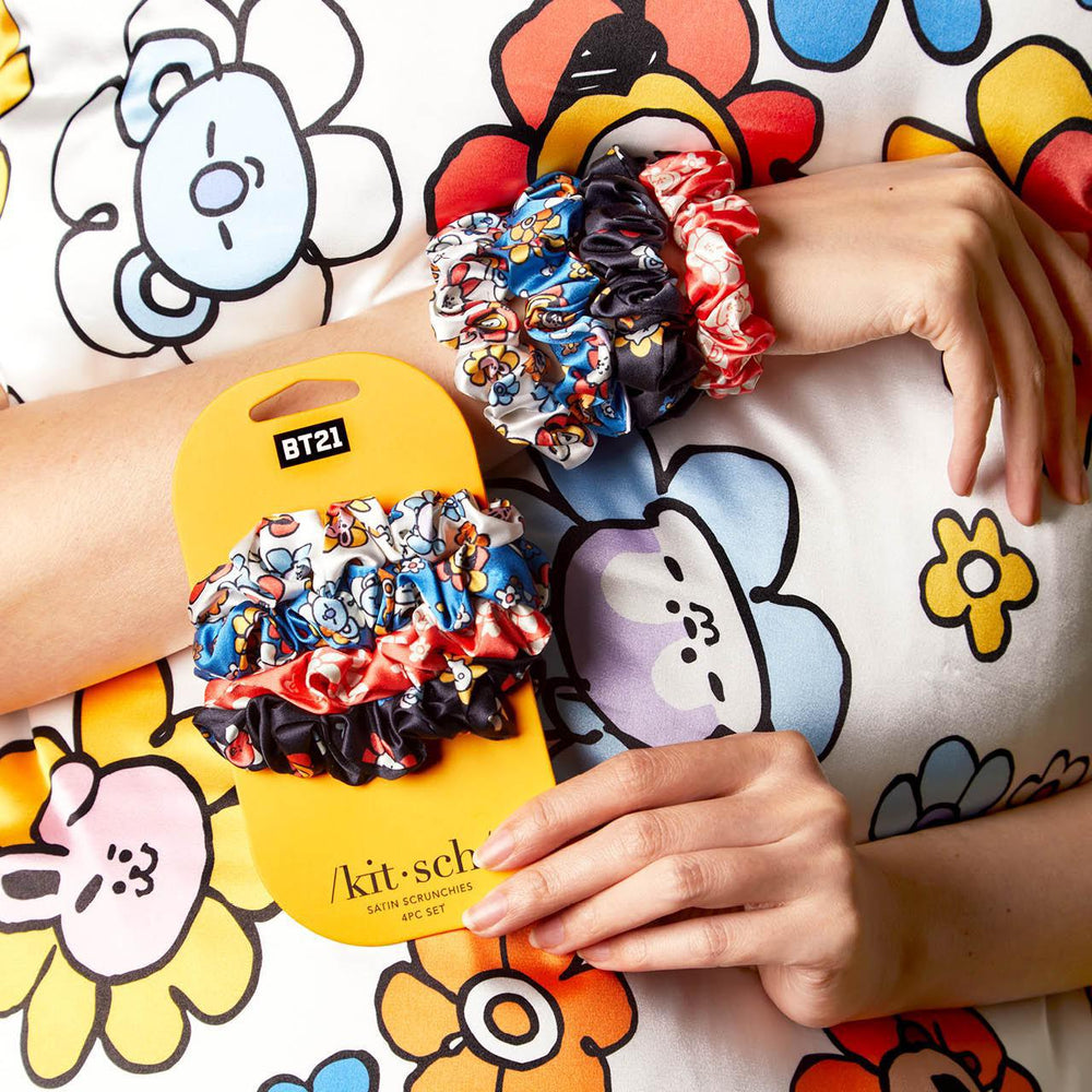 
                      
                        Kitsch x BT21 Satin Sleep Scrunchies 4pc Set 宇宙明星联名缎面睡眠发带4件套
                      
                    