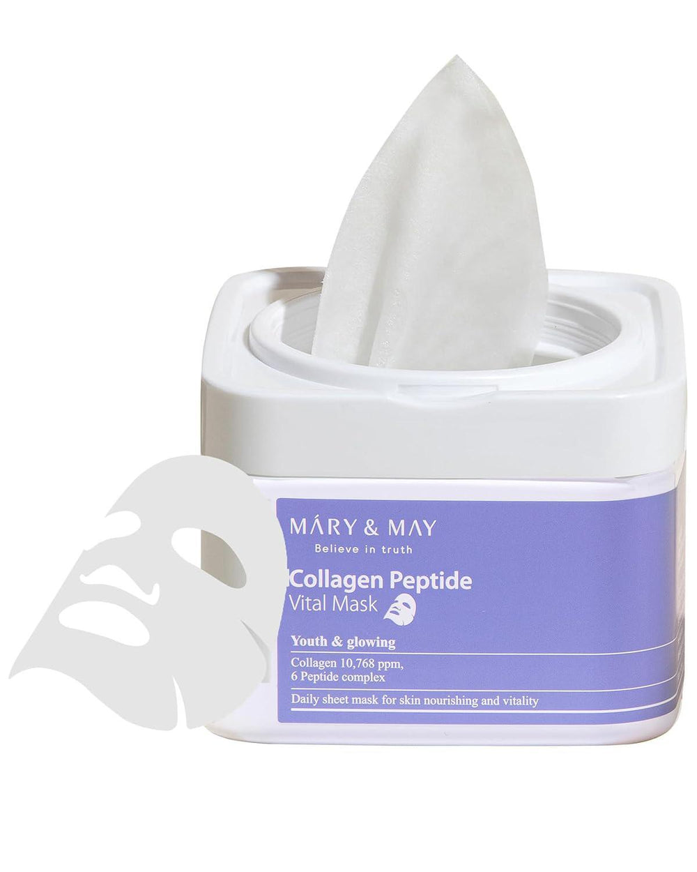 Mary&May Collagen Peptide Vital Mask 媄茵雅胶原蛋白肽活力面膜 30pcs