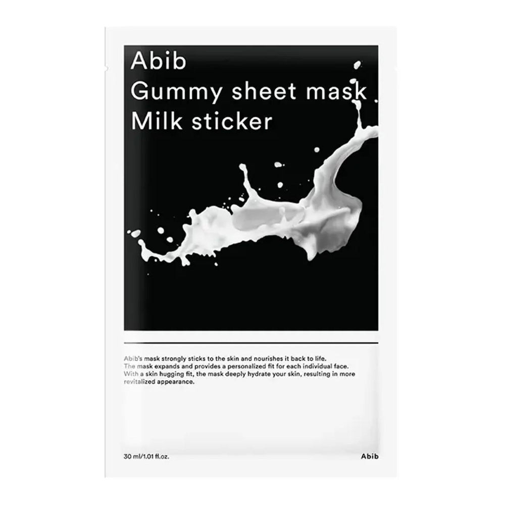 
                      
                        Abib Gummy Milk Sticker Sheet Mask 阿彼芙牛奶口香糖美白保湿面膜 30ml
                      
                    