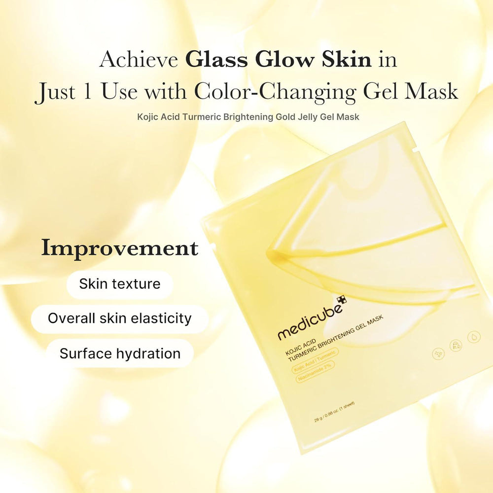 
                      
                        Medicube Kojic Acid Turmeric Brightening Gel Mask 美蒂秋芙曲酸姜黄亮白黄金果冻凝胶面膜 4ea
                      
                    