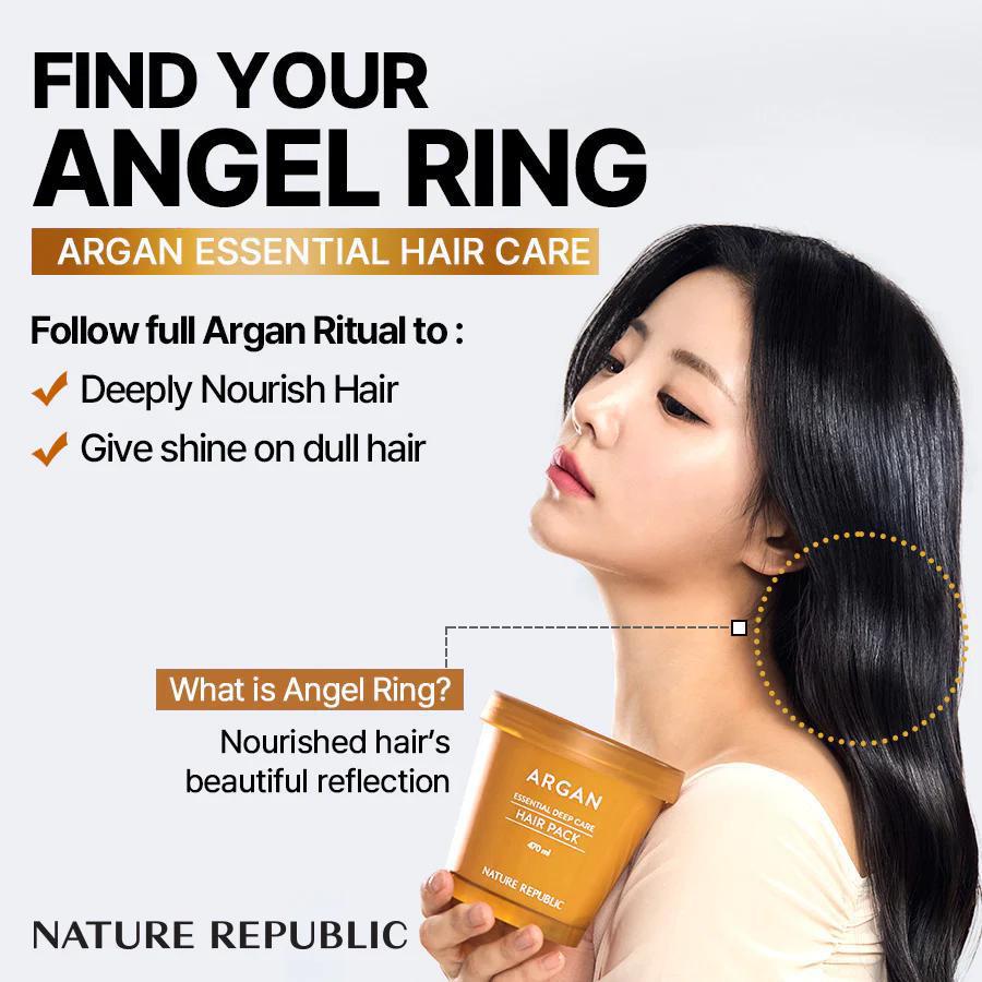 
                      
                        Nature Republic Argan Essential Deep Care Hair Pack 自然乐园摩洛哥坚果油深层护理护发膜 200mL
                      
                    