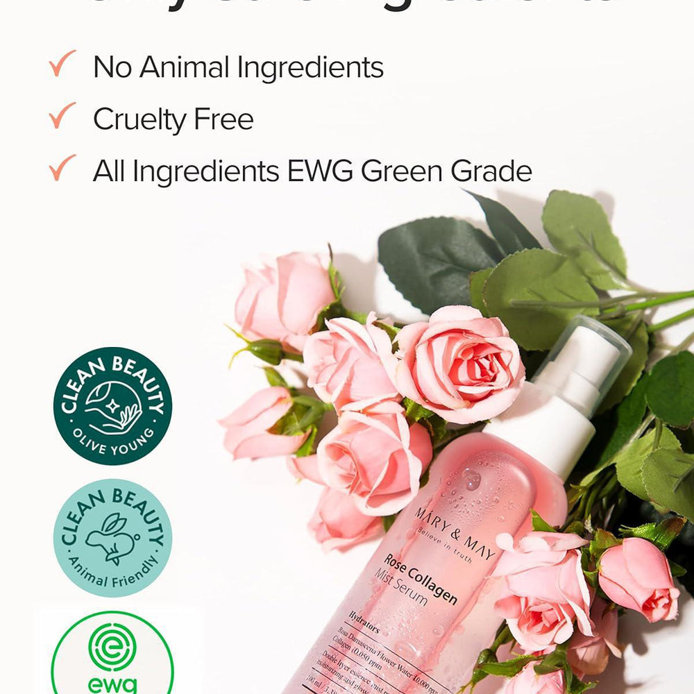 
                      
                        Mary&May Rose Collagen Mist Serum 媄茵雅玫瑰胶原蛋白喷雾精华液 100mL
                      
                    